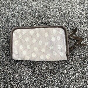 Thirty-One Wallet Wristlet Womens One Size Gray White Polka Dot